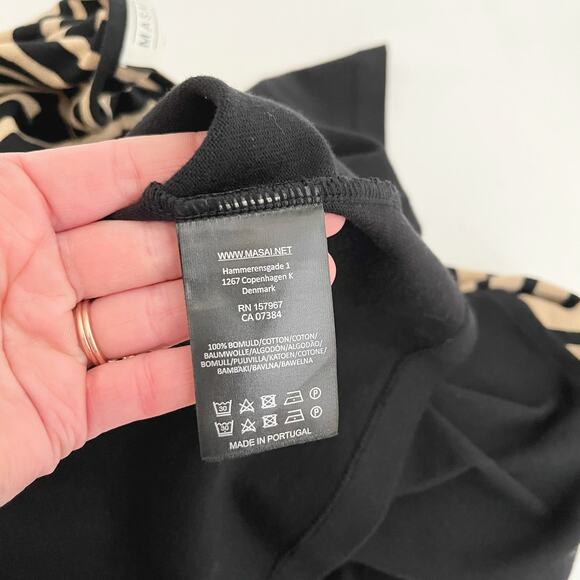 Masai Copenhagen Travertine Colorblock Stripe Nenala Cotton Shift Dress Size L - Picture 8 of 9